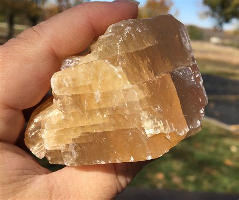 Honey Calcite Raw Rough Mexican Calcite Crystal Healing T Etsy