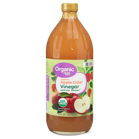 Great Value Organic Raw Unfiltered Apple Cider Vinegar Fl Oz