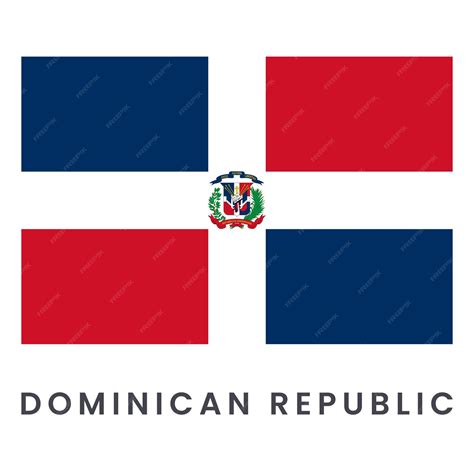 Premium Vector | Dominican Republic flag isolated on white background