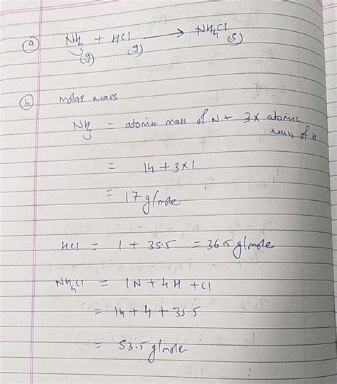 Total 5 11 When Ammonia Gas And Hydrogen Chloride Gas Mix Together