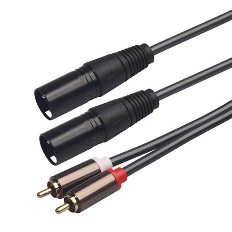 1 5m 4 9ft ชาย Xlr คู่กับ Rca ปลั๊กตัวผู้สายสัญญาณเสียง Motorfactory Thaipick