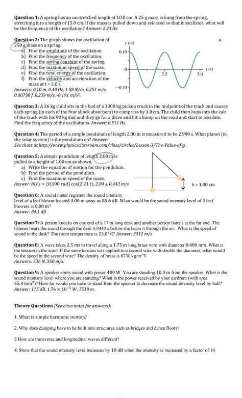 Phys 1021 Midterm 1 Practice Question 1 A Spring Has An