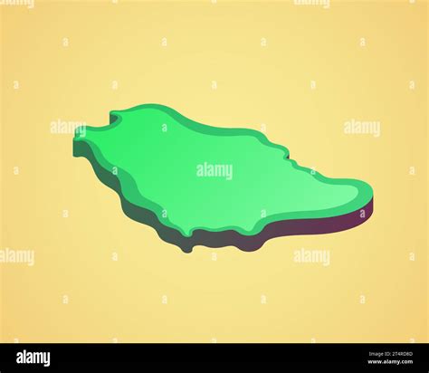 Isometric Stylized Simplified 3d Map Of Saudi Arabia Stock Vector Image And Art Alamy