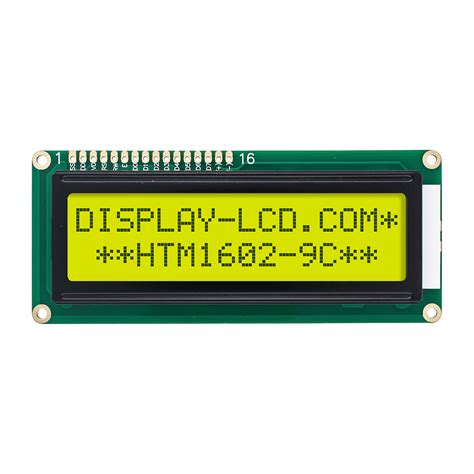 X Character Lcd Module Display Stn Yellow Green With Side Yellow