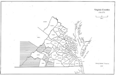 Virginia County Maps 1760 | Virginia Map