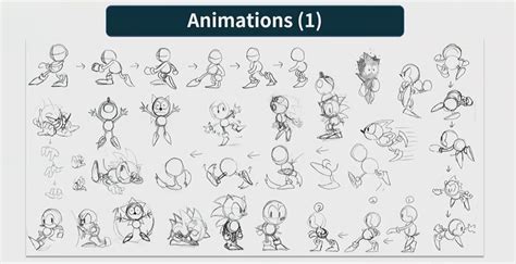 Sonic The Hedgehog: Animation Sketches - Game Anim