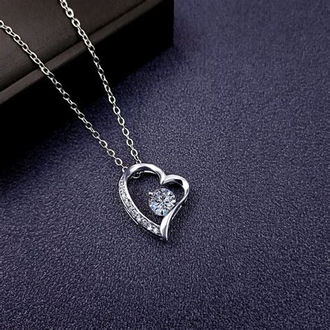 Anniversary Gift For Wife – Sterling Silver Love Heart Pendant Gift Set ...