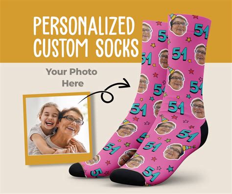 Custom Birthday Socks Th Th Th Th Birthday Gift Etsy