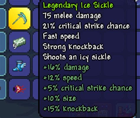 Just got a legendary ice sickle! : r/Terraria