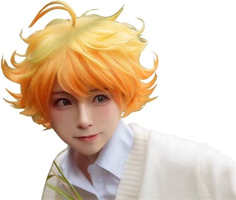 AniLnc Emma Cosplay Wig Anime Yakusoku No Neverland Women Orange