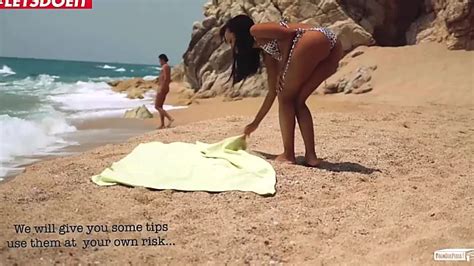 Hot Ebony Noe Milk Passionate Sex With A Stranger On The Beach