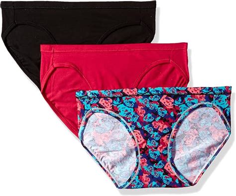 Hanes Womens Comfort Soft Cotton Stretch Bikini Panty Assorted Pack Of 3 At Amazon Womens