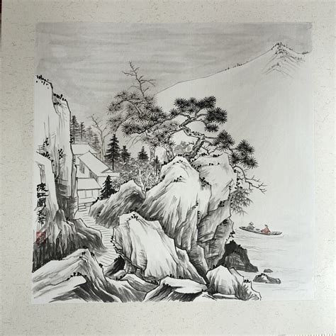 一些小品山水长江山水画 站酷zcool