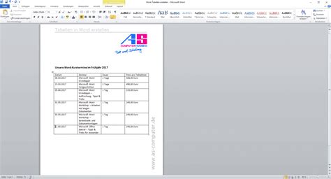 Tabellen In Word Erstellen Eine Einfache Anleitung