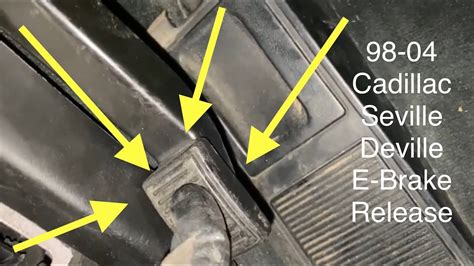 98 04 Cadillac Seville Deville How To Disengage Release E Brake