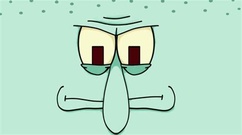 Download Squidward Tentacles’ Intense Expression Wallpaper | Wallpapers.com