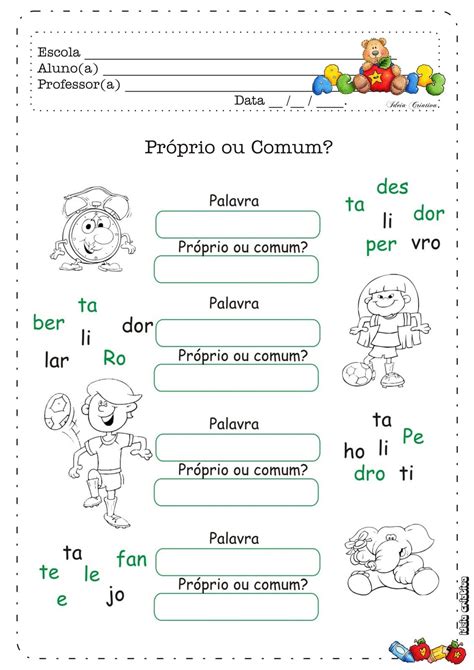 Texto Para Trabalhar Substantivo Pr Prio E Comum Ano