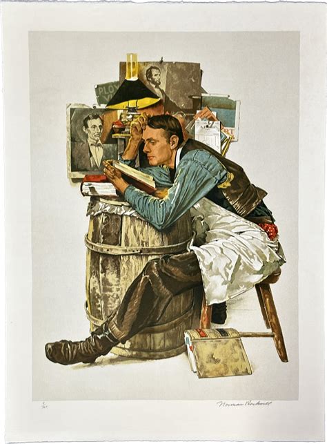 Norman Rockwell Law Student Signed Limited Edition Lithograph