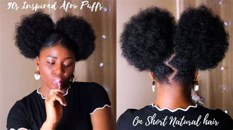 90s Vibe Afro Puffs On Short Natural Hair Natural Hair Style Journey With Izy Youtube