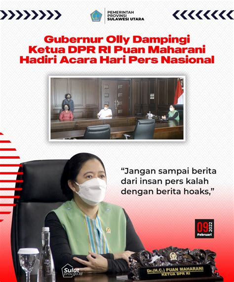 Gubernur Olly Dondokambey Dampingi Puan Maharani Ikuti Puncak Acara Hpn