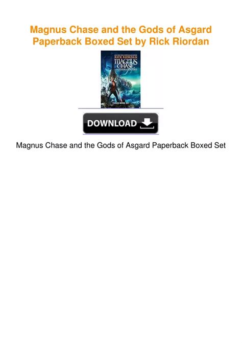 PPT Magnus Chase And The Gods Of Asgard Paperback Boxed Set By Rick