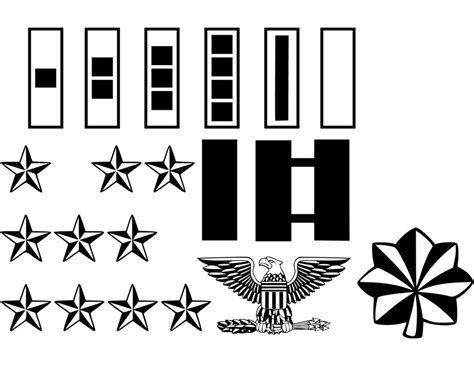 US Army Officer Rank Insignia Decal Sticker vinyl – Delphi Decals