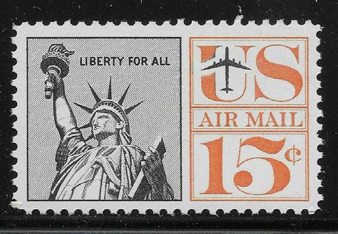 Scott C63 Statue Of Liberty Single Stamp Mnh Og F Vf United States Air Mail Stamp