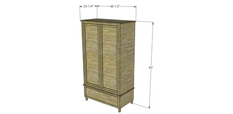 Free DIY Woodworking Plans to Build a Large Armoire