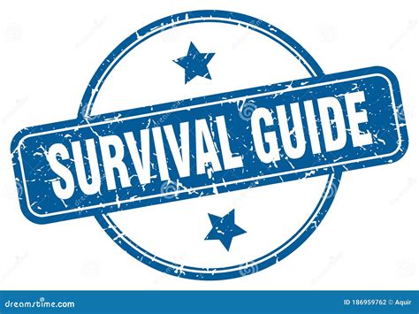 Survival Guide Stamp Survival Guide Round Vintage Grunge Label Stock Vector Illustration Of