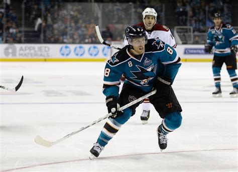 San Jose Sharks forward Joe Pavelski looks for the puck (Jan. 24, 2013 ...