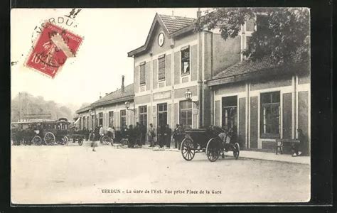 CPA VERDUN LA Gare De LEst Vue Prise Place De La Gare 1907 EUR 3 00