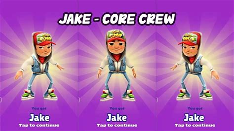 Characters Jake Core Crew Subway Surfers Youtube