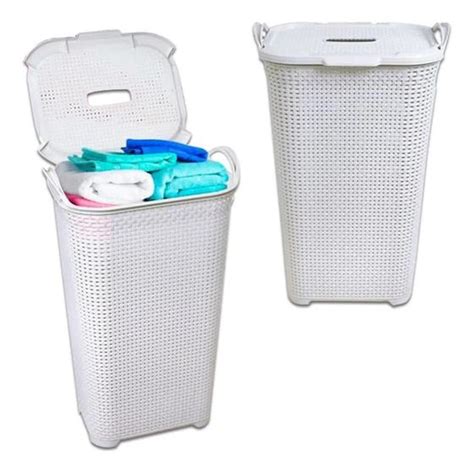 Cesto Para Roupa Roupeiro 50 Litros Rattan Vime Organizador Lavanderia