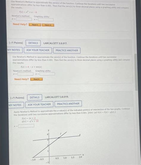 Solved Use Newtons Method To Approximate The Zero S Of The