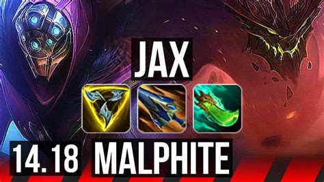 Jax Vs Malphite Top Winrate Solo Kills Legendary