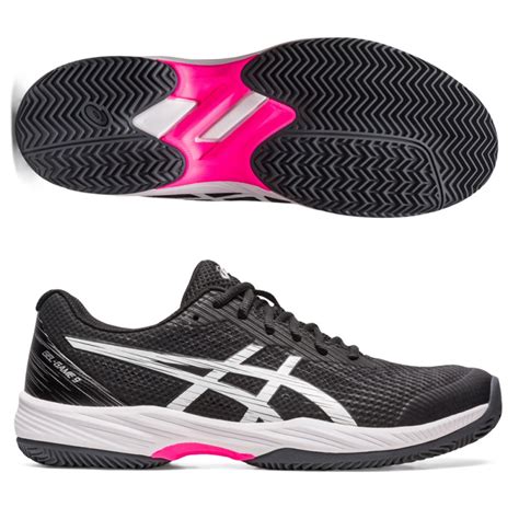 Asics Gel Game Clay Black Hot Pink Estabilizador Zona De Padel