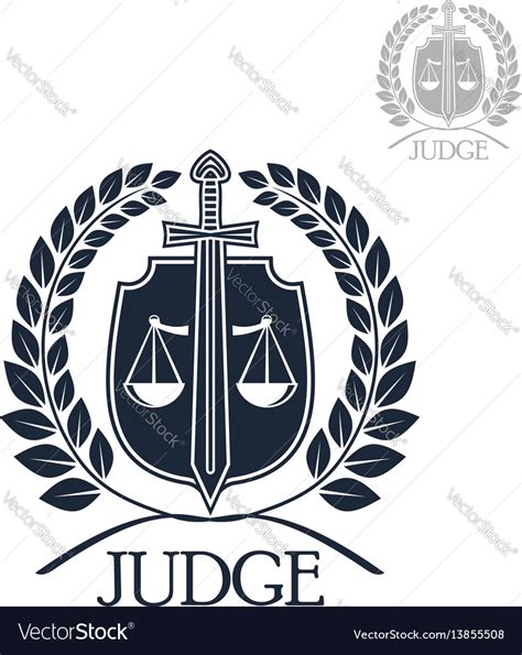 Lawyer Firm Judge And Law Office Symbol Royalty Free Vector