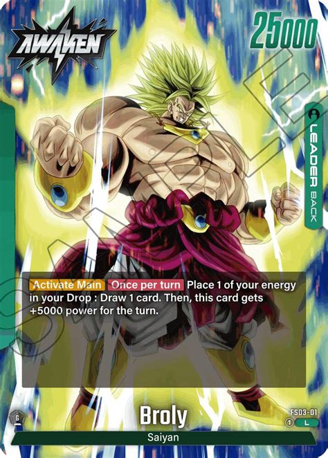 Broly Fs Starter Deck Broly Dragon Ball Super Fusion World