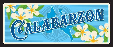 Premium Vector | Calabarzon province in Philippines travel plaque