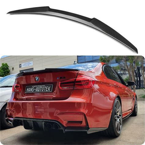 Full Real Carbon Fiber Rear Trunk Spoiler M4 Style For Bmw 3 Series F30 M3 F80 Ebay