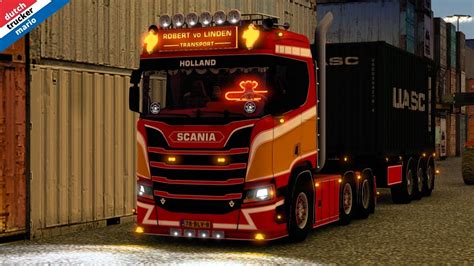 Ets 2 SCANIA R650 V8 Robert VD Linden Standalone Trailer Open Pipe