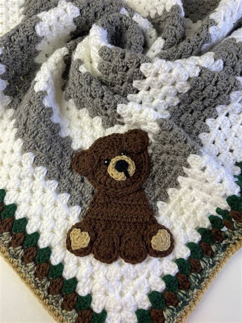 Cuddle Bear Crochet Baby Blanket Crochet Bear Blanket Crochet Animal ...