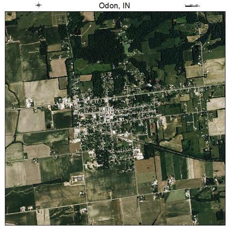 Aerial Photography Map of Odon, IN Indiana