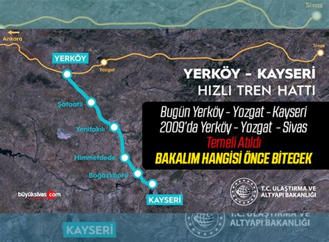 Ankara Yerköy Kayseri Hızlı Tren Projesi İhalesi Bu Ay YapılacakBüyük