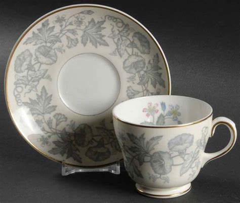 Wildflower Ivory Footed Cup Saucer Set By Wedgwood Replacements Ltd