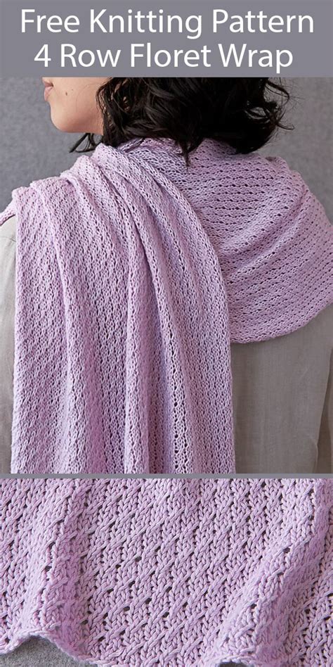 A Woman Wearing A Pink Knitted Shawl With Text That Reads Free Knitting