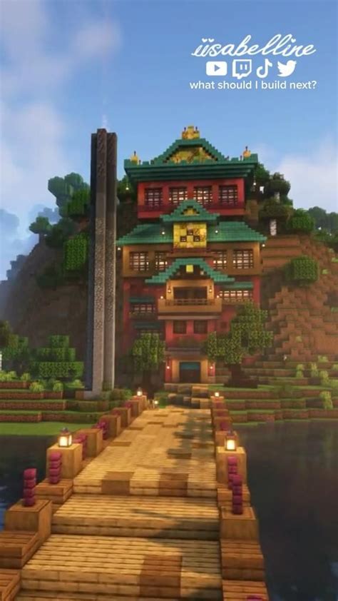 Minecraft Spirited Away Bathhouse Build [Video] | Minecraft architecture, Minecraft, Minecraft ...