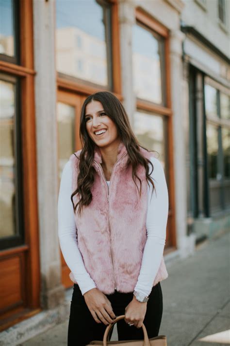 Pink Faux Fur Vest A Southern Drawl