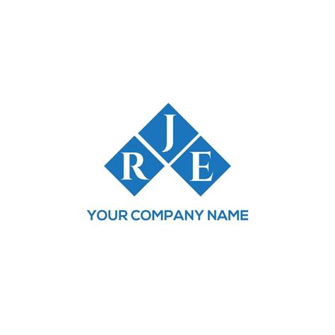 Rje Letter Logo Design On White Background Rje Creative Initials