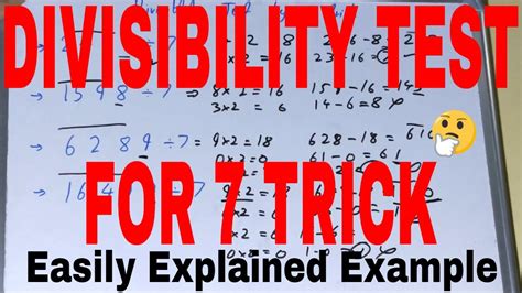 Divisibility Rule For 7 Divisibility Tricks For 7 How To Check Whether A Number Is Divisible By